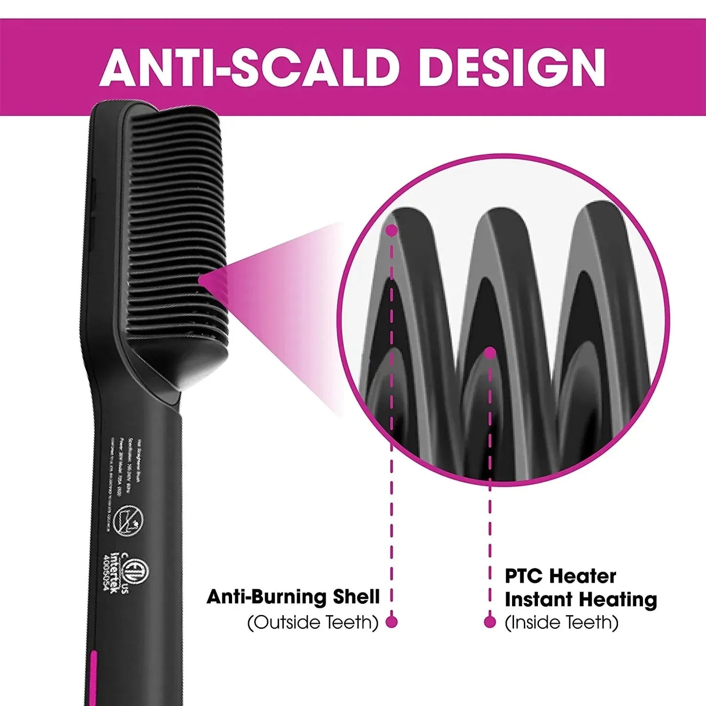 3 In1  Professional Quick Heated Electric Hot Comb