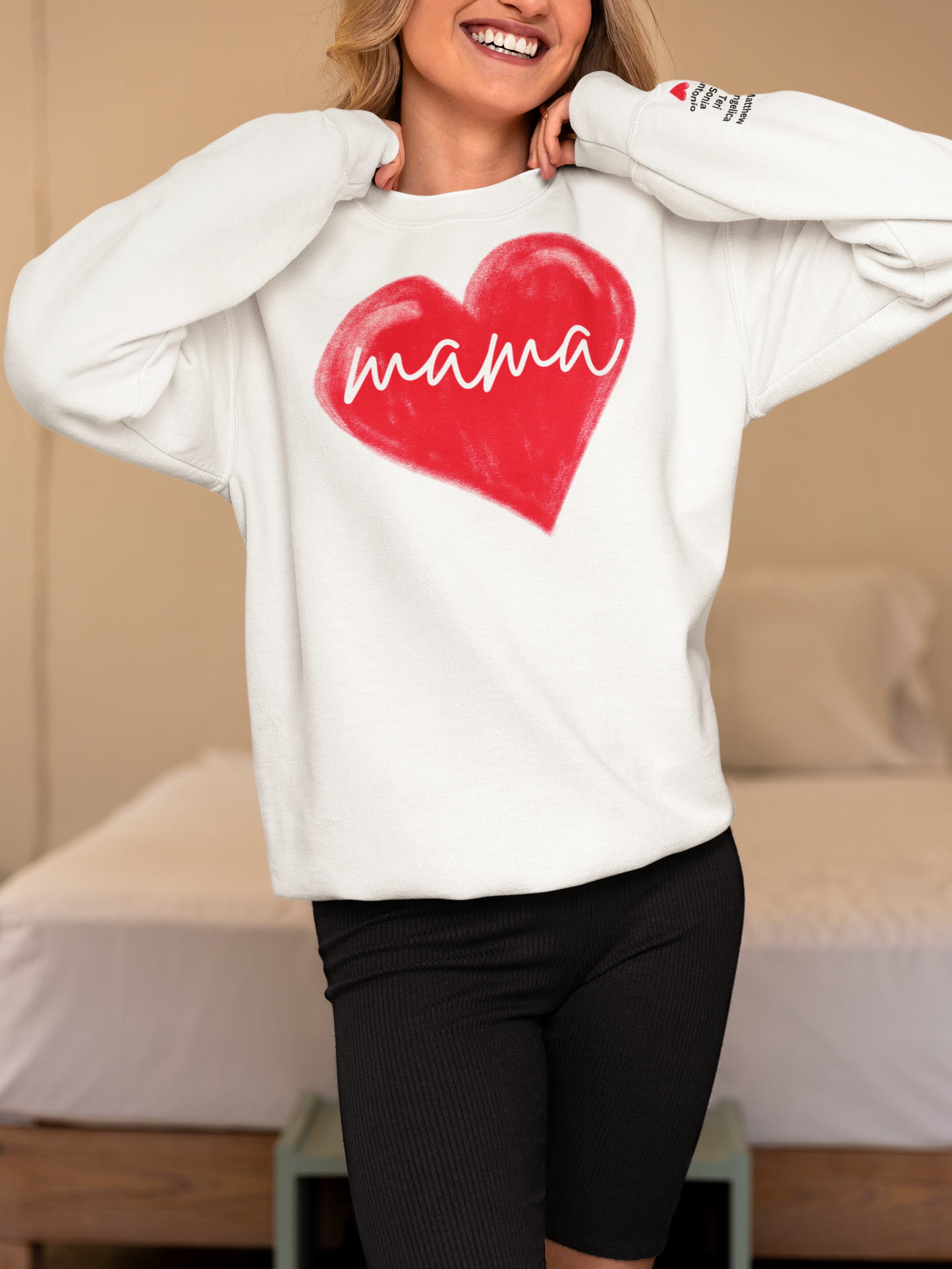 💖 Personalized Mama Heart Sweatshirt