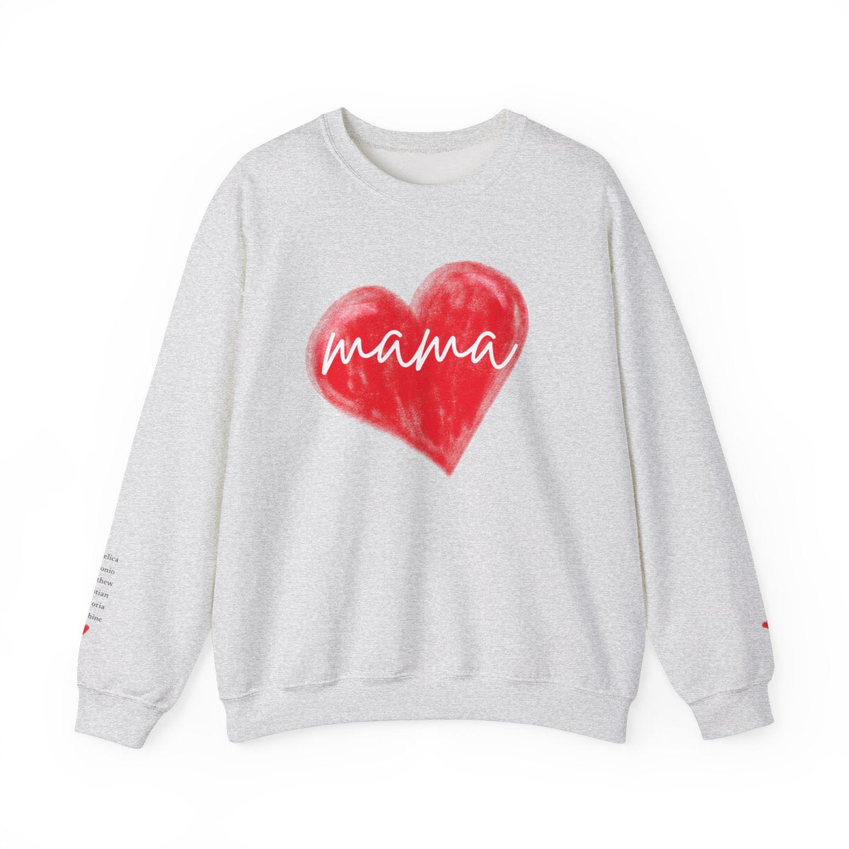 💖 Personalized Mama Heart Sweatshirt