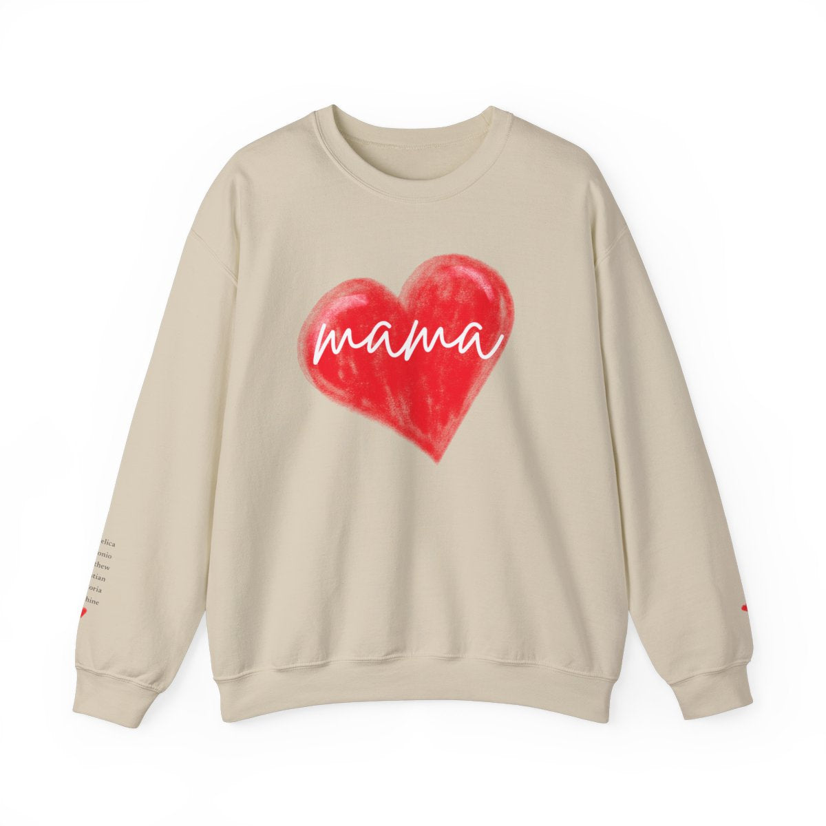💖 Personalized Mama Heart Sweatshirt