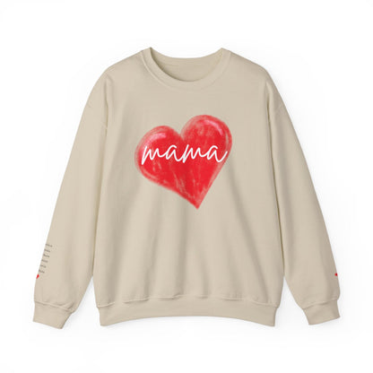 💖 Personalized Mama Heart Sweatshirt