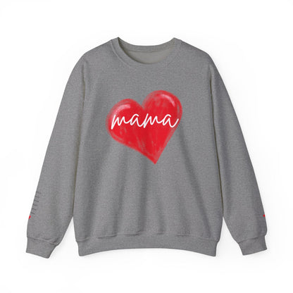 💖 Personalized Mama Heart Sweatshirt